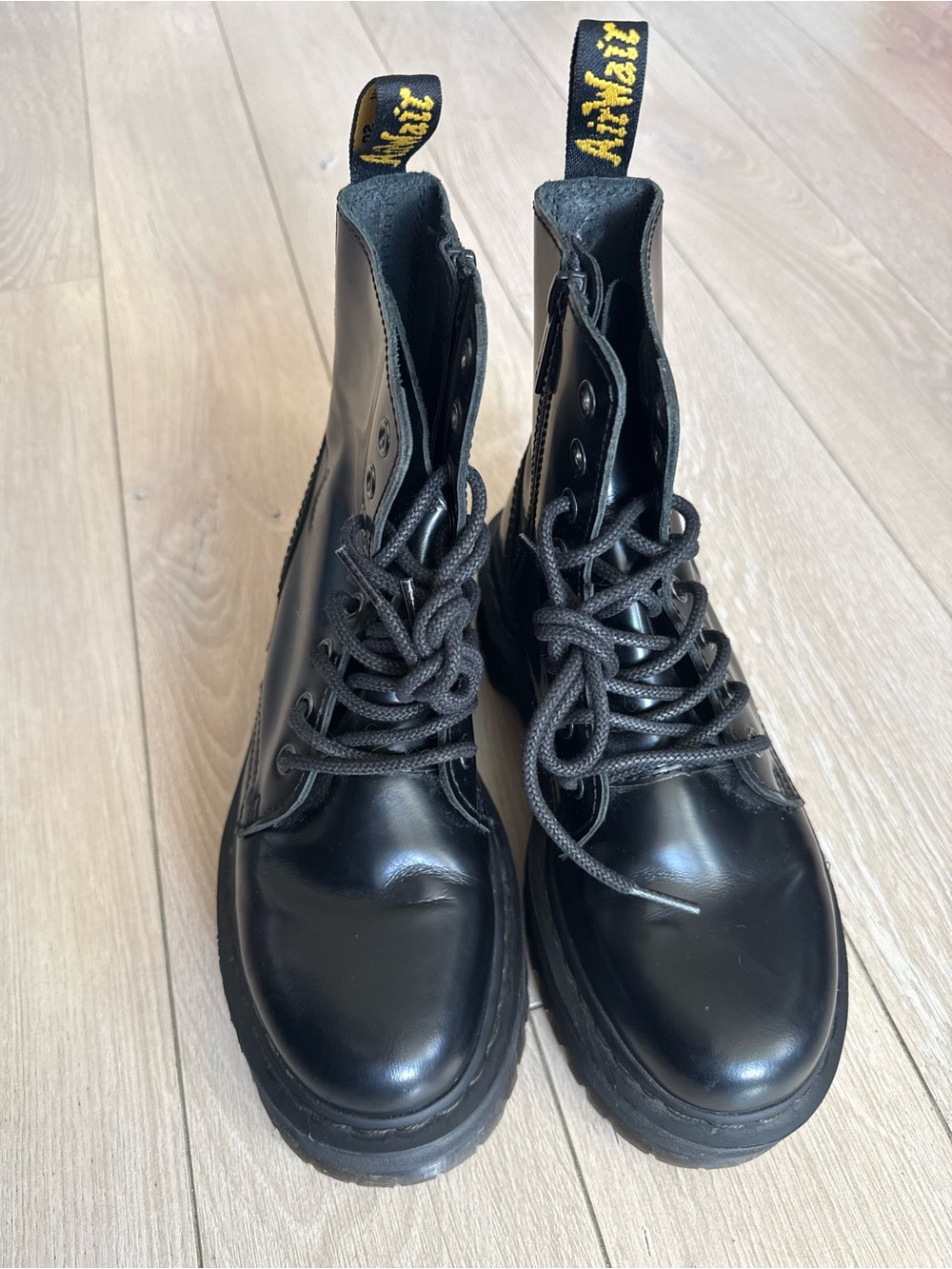 Dr. Martens Jadon Chunky Platform Polished Leather Boots Women's US 7/ Men’s 6